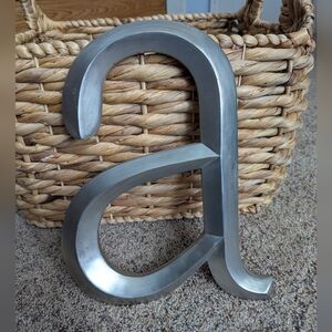 Silver Metal Letter Decor